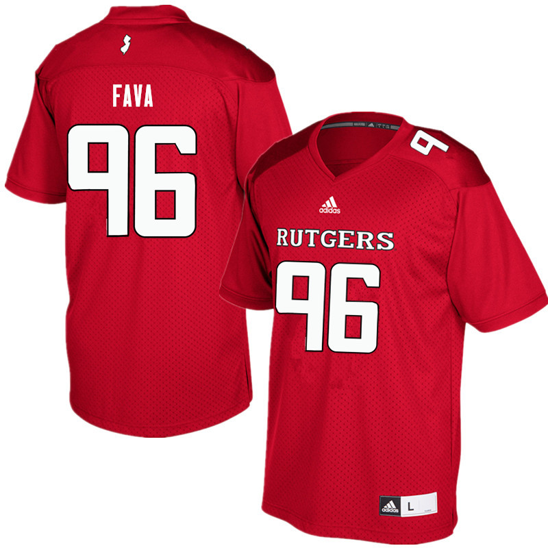 Men #96 Guy Fava Rutgers Scarlet Knights College Football Jerseys Sale-Red - Click Image to Close